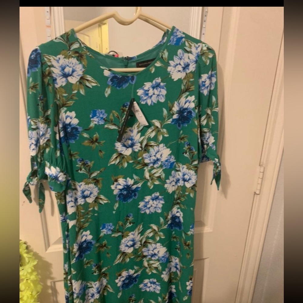 green floral banana republic dress